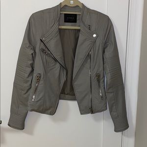 Blank NYC Grey Leather Jacket